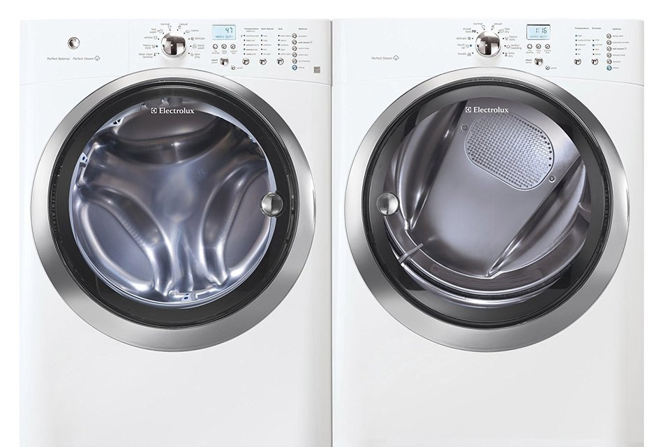 Electrolux IQ-Touch White Front Load Laundry Pair with EIFLS55IIW 27" Washer and EIMGD55IIW 27" Gas Dryer in White