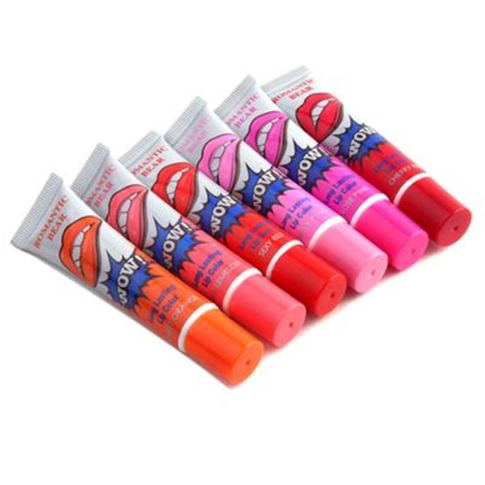 Linkings 6 Colors Waterproof Bear Lipstick Romantic Lip Gloss Long Lasting Lipstick N6