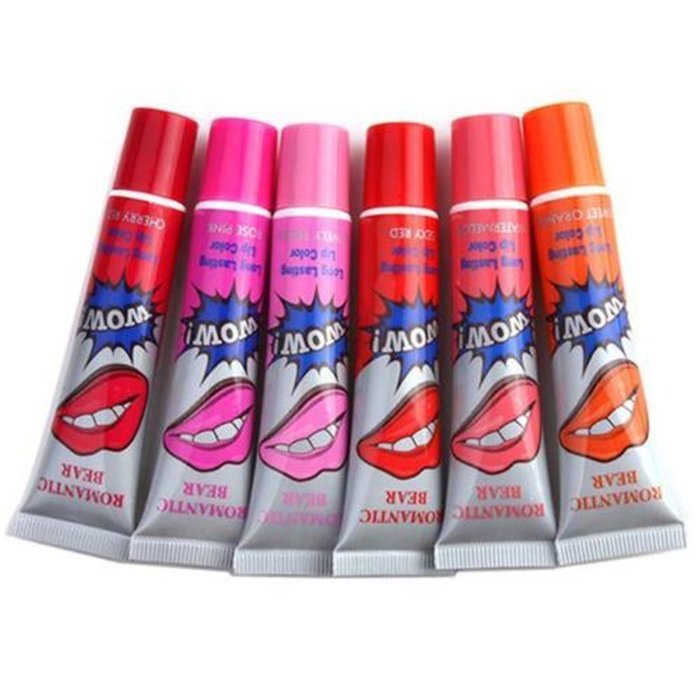 Linkings 6 Colors Waterproof Bear Lipstick Romantic Lip Gloss Long Lasting Lipstick N8
