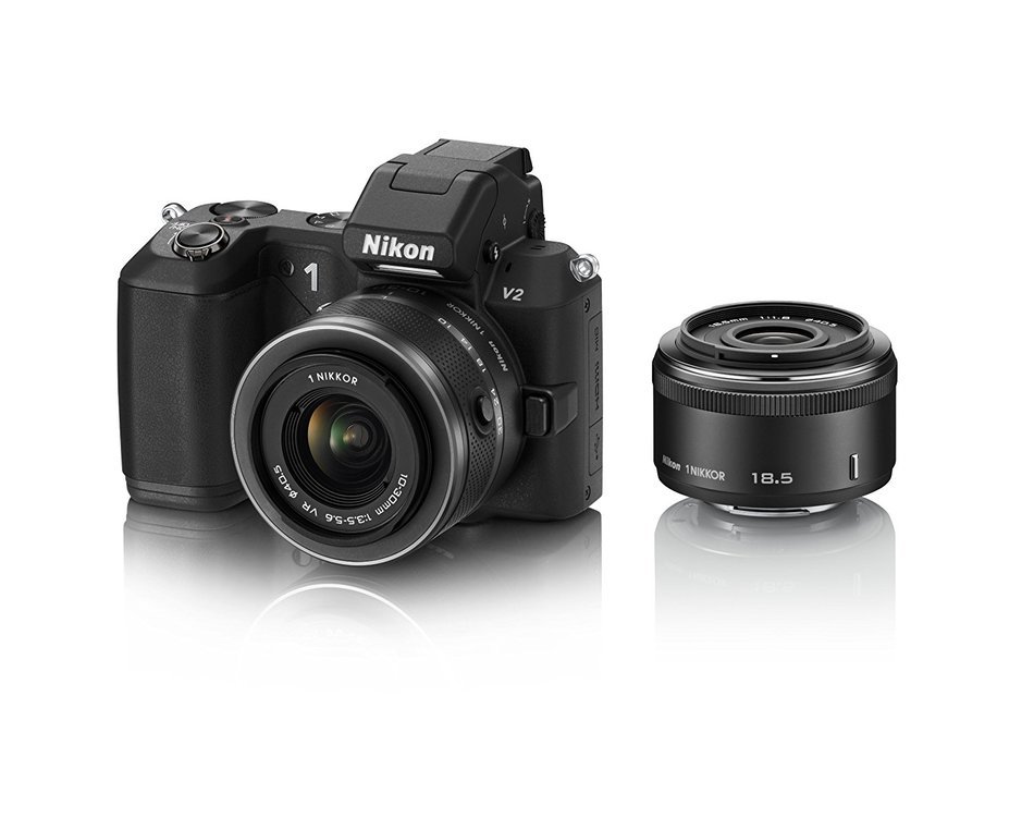 Nikon DSLR Nikon 1 V2 Double lens kit Black N1V2WLKBK - International Version (No Warranty) N3