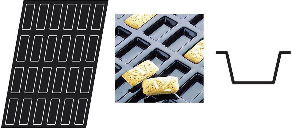 Flexipan 336310 Mini Financiers Nonstick Sheet Mold N2