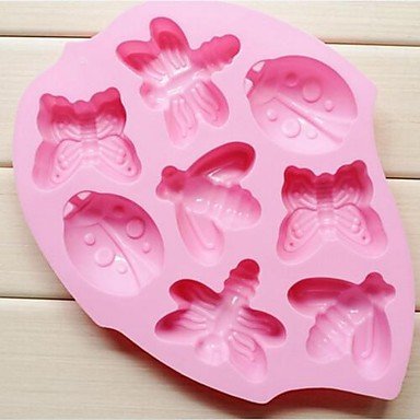 Y&XL&H 8 Hole Butterflies Dragonflies Beetles Shape Cake Ice Jelly Chocolate Molds