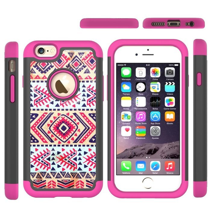 iPhone 6s Case, iPhone 6 Case, [4.7 Inch] by HLCT, Soft Interior Silicone Bumper & Hard Shell Solid PC Back, Shock-Absorption... N19