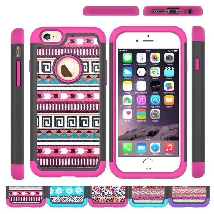 iPhone 6s Case, iPhone 6 Case, [4.7 Inch] by HLCT, Soft Interior Silicone Bumper & Hard Shell Solid PC Back, Shock-Absorption... N20