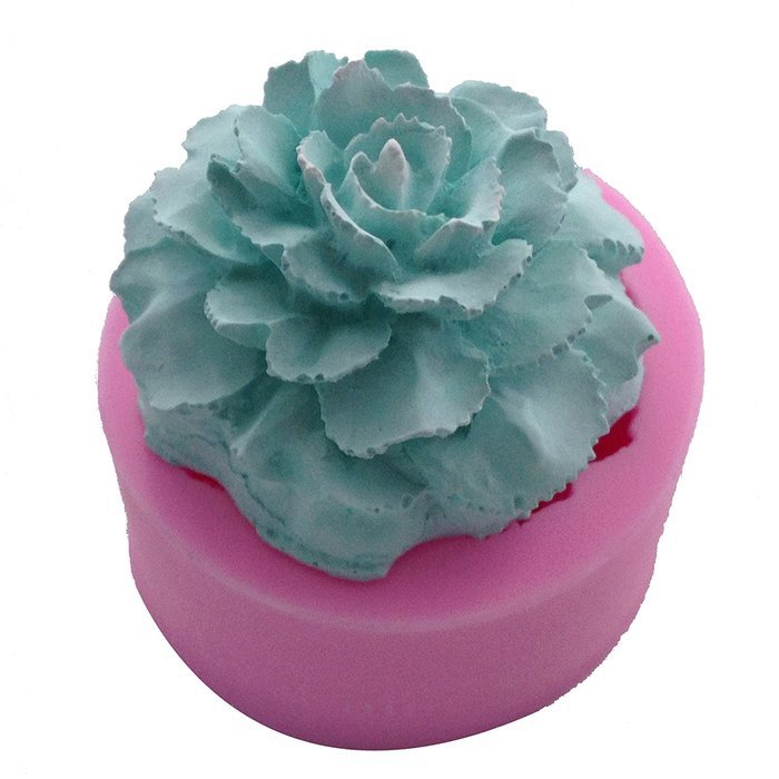 WYD Carnation Flower Shape Silicone Fondant Mold,Handmade Soap Mold,Cake Mold Decorating,Candle Mold N2