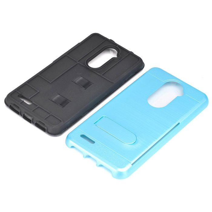 ZTE ZMAX Pro Case, ZTE Carry Z981 Case, MCUK [Brushed Metal Texture] Dual Layer Hybrid Defender Shockproof Rubber... N21