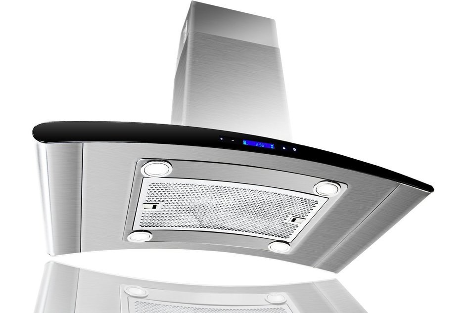 AKDY New 36" European Style Island Mount Stainless Steel Range Hood Vent Touch Control AZ-GL9013-36 N4