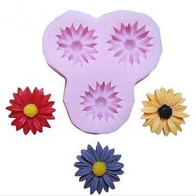 Y&XL&H Three Holes Sunflower Silicone Mold Fondant Molds Sugar Craft Tools Resin flowers Mould For Cakes N2