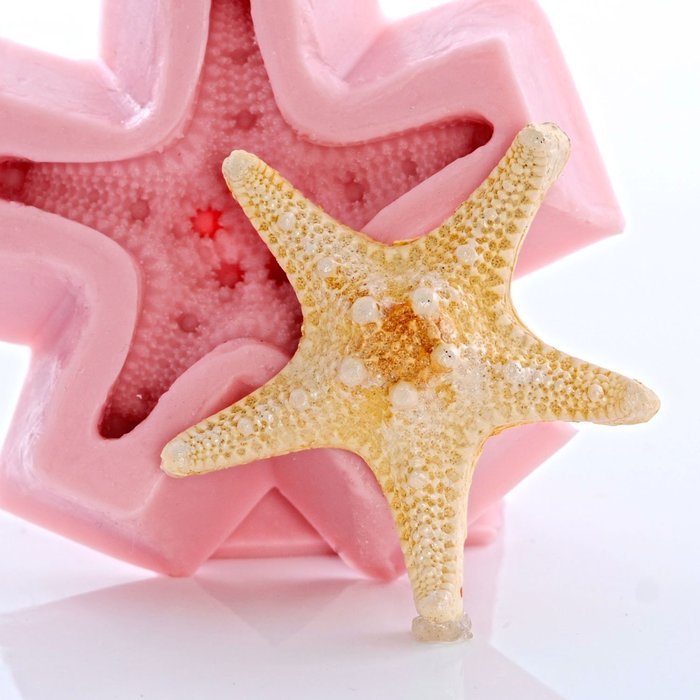 Nobby Star Fish Silicone Mold Food Safe Fondant, Chocolate, Candy, Resin, Polymer Clay, Soap, Wax and Epoxy. Finished...