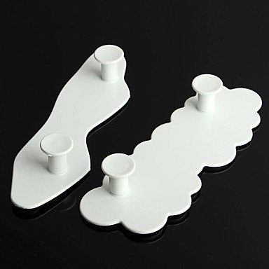 Sher 2pcs Fondant Sugarcraft Decorating Cookies Mold Cake Cutter Lace Flower Tool N2