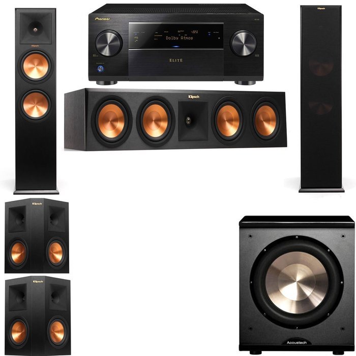 Klipsch RP-280F Tower Speakers-RP-450C-PL-200-5.1-Pioneer Elite SC-85