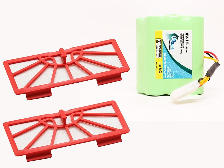 Neato XV-14 Battery and Filters - Kit Includes Neato Battery and 2 Filters (3500mAh, 7.2V, NI-MH)