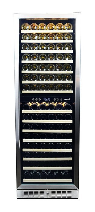NewAir AWR-1600DB Premier Gold Series 160 Bottle Built-In WIne Cooler, StaInless Steel/Black N8