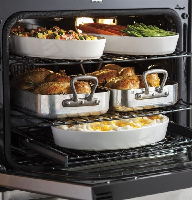 GE Profile Series 30" Free-standing Gas Convection Range With WARMI... N3