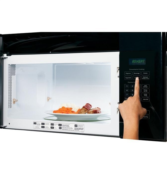 GE JVM6172DFBB 1.7 Cu. Ft. Black Over-the-Range Microwave N7