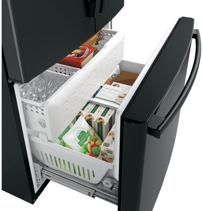 GE Black French-Door Bottom Freezer Refrigerator N3