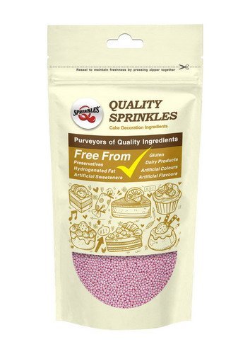 Natural Color Pearlized Pink NonPareils/ 100's & 1000's cake cupcake decorations