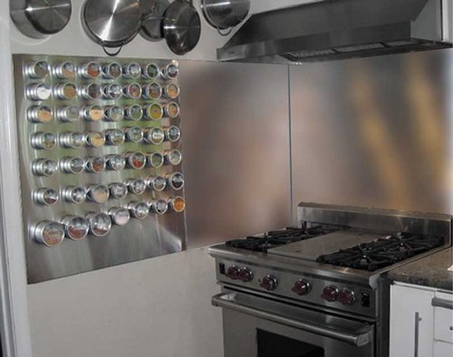 Stainless Backsplash, 30" X 23.25" with Hemmed Edges N2