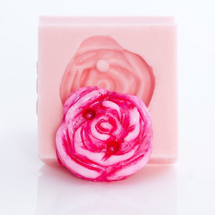 Silicone Rose Button Mold Food Safe Fondant, Chocolate, Candy, Resin, Polymer Clay, Jewelry, Craft Mold N3