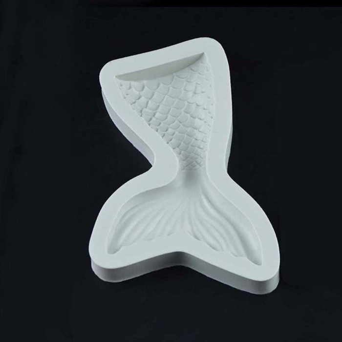 Zeroyoyo Fondant Cake Silicone Cupcake Mould Baking Tools Chocolate Halloween Fish Tail Shaped (S) N2