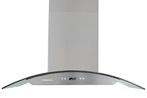 XtremeAir PX01-I30 Island Mount Range Hood with 900 CFM Baffle Filters/Grease Drain Tunnel, 30" N3