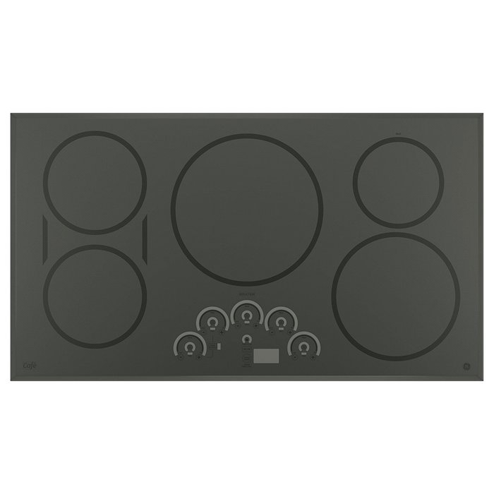GE Cafe CHP9536SJSS 36" Built-in Induction Cooktop with Five Elements Glide Touch Controls Stainless Steel Clad...