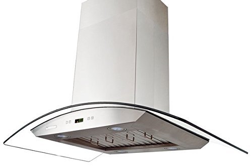 XtremeAir PX01-I30 Island Mount Range Hood with 900 CFM Baffle Filters/Grease Drain Tunnel, 30" N4