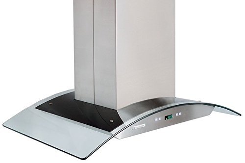 XtremeAir PX01-I30 Island Mount Range Hood with 900 CFM Baffle Filters/Grease Drain Tunnel, 30" N5