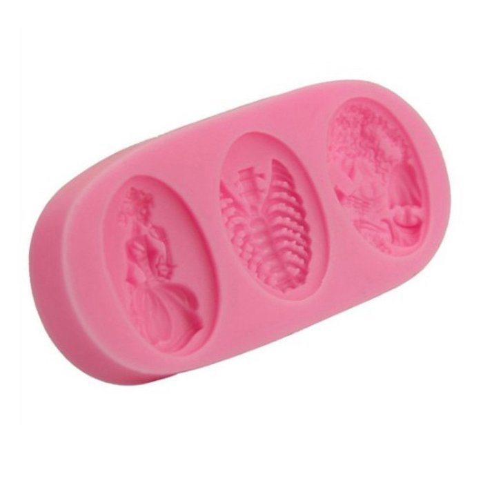 Dutch Brook Halloween Skull Girl Silicone Chocolate Cake Candy Fondant Baking Mold