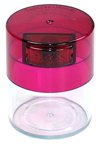 Minivac TV1-CBK - 10g to 30 gram Vacuum Sealed Container Black Cap & Clear Body