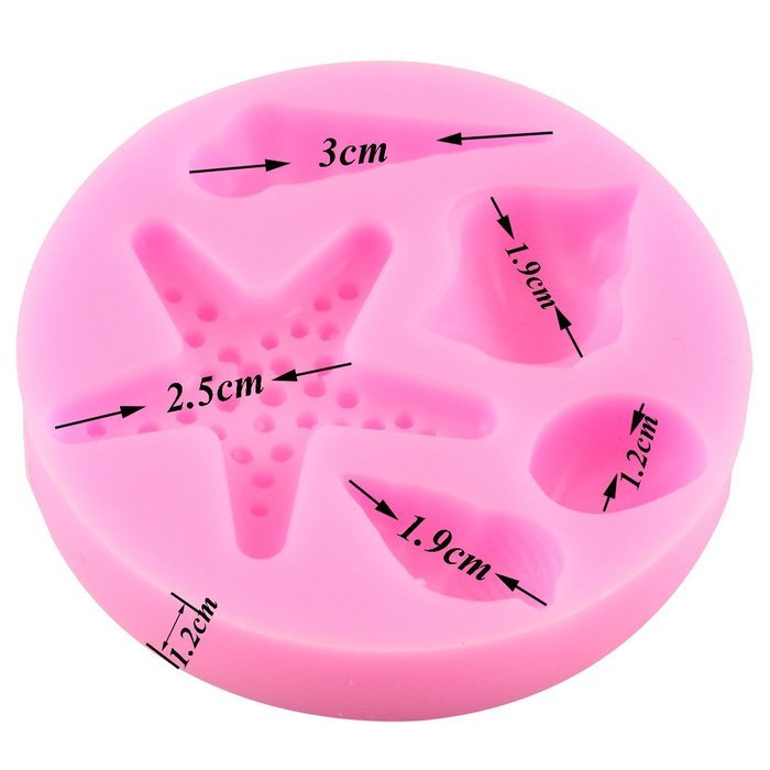 Mujiang Sea Silicone Candy Clay Gumpaste Sugar Fondant Molds N2