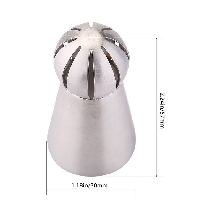 UTEN 12pcs Stainless Steel Russian Piping Nozzles Set DIY Pastry Icing Cake Decorating Tool (silver) N4