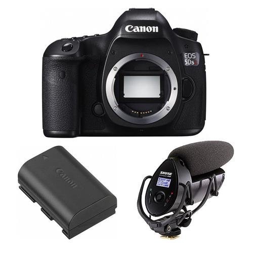 Canon 5DS R DSLR Camera Body, 50.6MP, Bundle With Shure VP83F LensHopper Camera-MountShotgun Microphone , Canon...