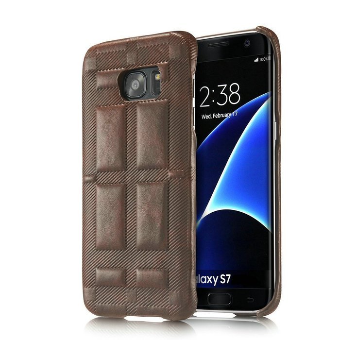 SAMSUNG GALAXY S7EDGE CASE ,Aroko Phone Case, Handmade Pu Leather Hard S7edge Only! Phone Case, Fashion Genuine... N12