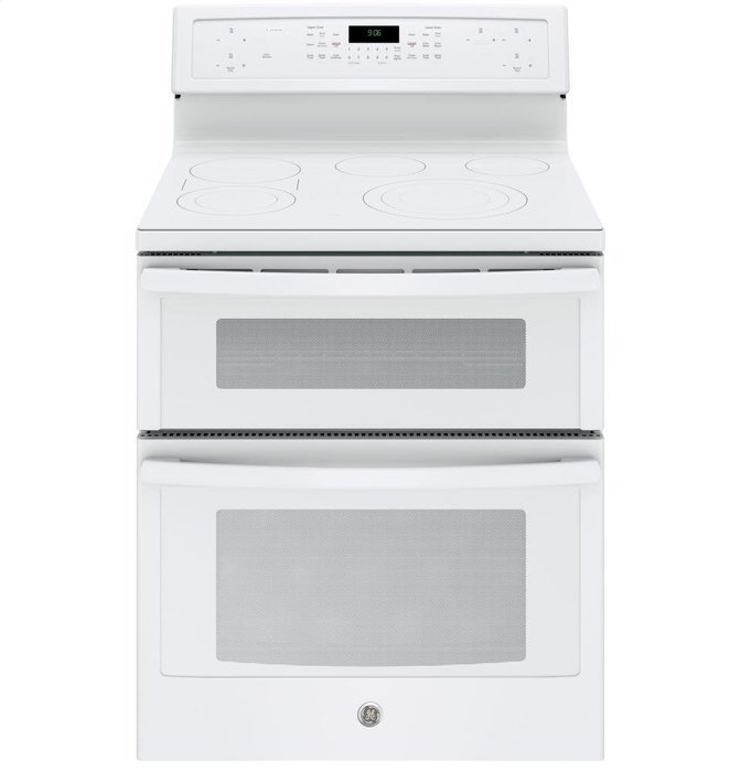 GE PB960TJWW Profile 30" White Electric Smoothtop Double Oven Range - Convection N8