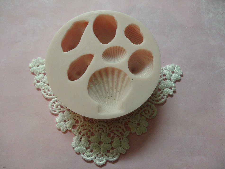 Complete Sea Shells, Silicone Mold By Oh! Sweet Art FDA Approved for Food N2