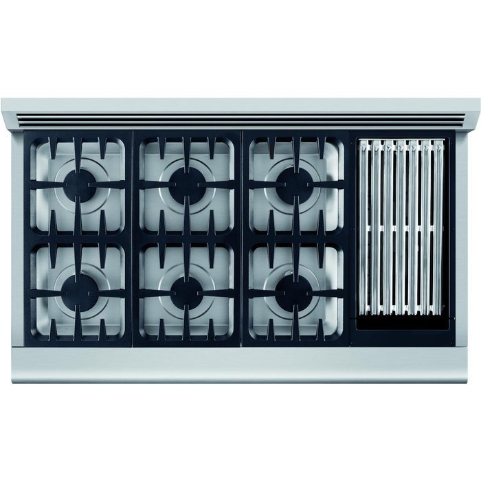 DCS RGV486GLN Professional 48" Stainless Steel Gas Sealed Burner Double Oven Range - Convection N2