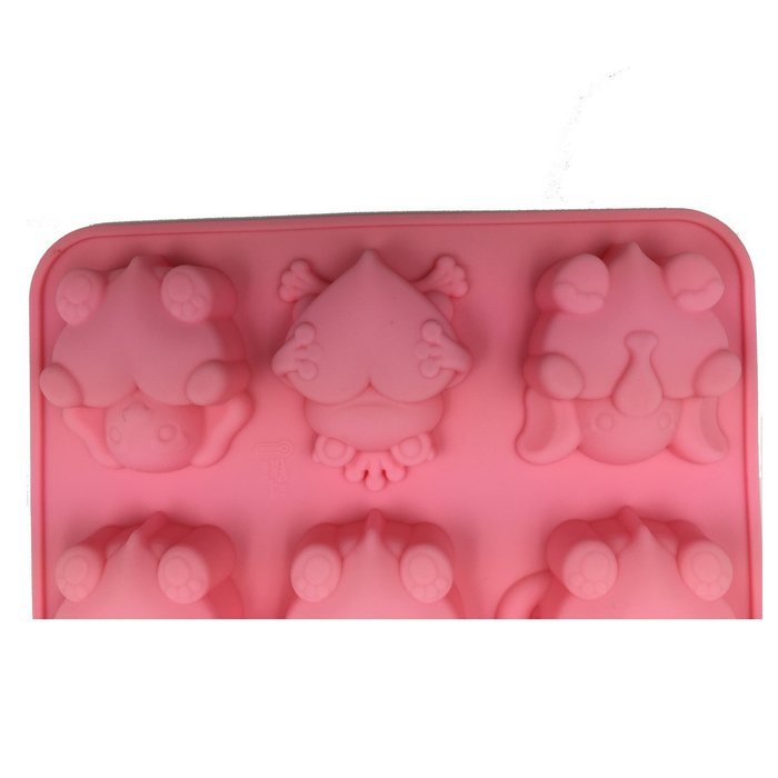 Wocuz Silicone Soap Mold Chocolate Icecream Mold Baking Pan - Rabbit Elephant Frog Cat Bear Shape