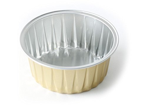 KEISEN 3 2/5" mini Disposable Aluminum Foil Cups 120ml for Muffin Cupcake Baking Bake Utility Ramekin Cup 100/PK