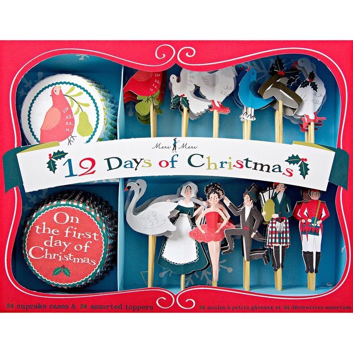 Twelve Days of Christmas Cupcake Favor Kit