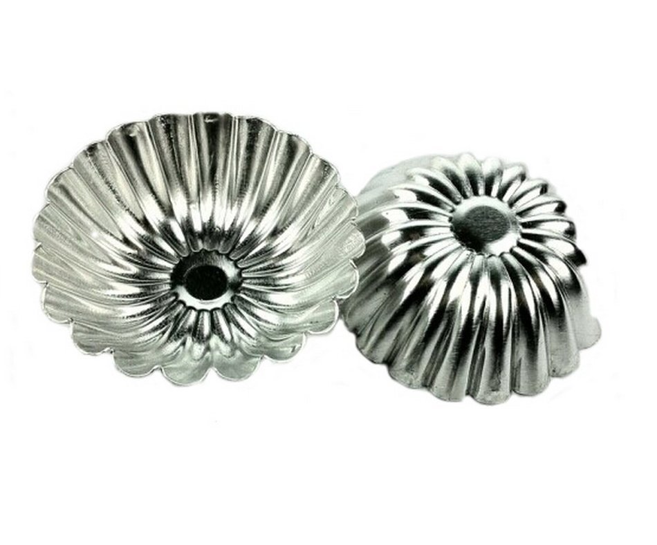 Dealglad 20pcs Aluminum Chrysanthemum Egg Tart Cupcake Cake Cookie Mold Lined Pudding Mould Tin Baking Tool N2