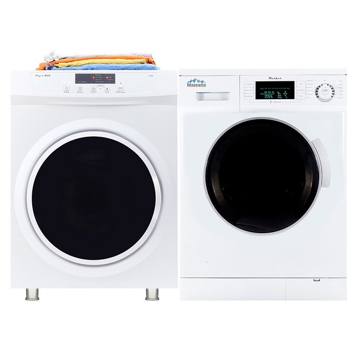 Majestic Stackable Compact Super Washer MJ824W and Compact Standard Dryer MJ860D Set