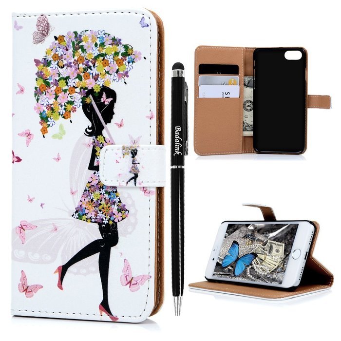 IPhone 7 Case (4.7 inch) - Wallet Folio Flip Premuim PU Leather Case ...