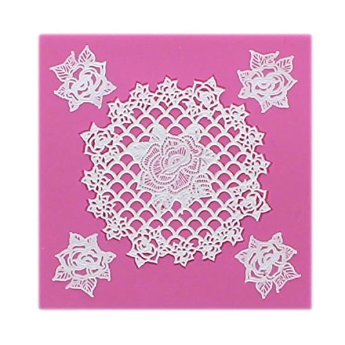 Rosie Cupcake 3D Silicone Lace Mat by Claire Bowman N3