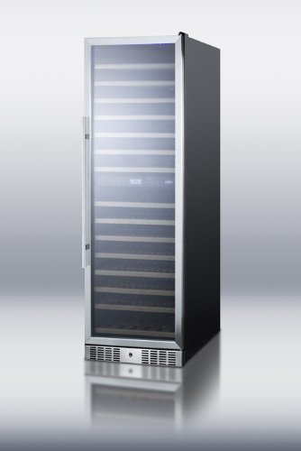 Summit SWC1965 157 Bottle Capacity Dual Zone Wine Cooler With Double Pane Tempered Glass Door Digital Thermostats... N3