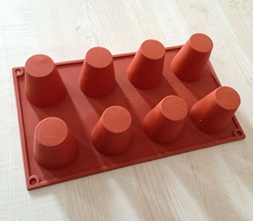 8 Cavity Cylinder Shape Cake Pudding Jelly Mold Handmade DIY Soap Ice Mould