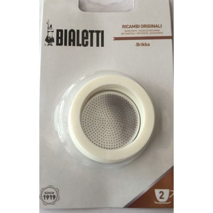 Bialetti - Brikka 2 Cup 3 Gaskets, Filter Plate Blister