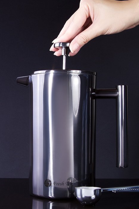 Best French Press Coffee Maker. Durable, No Plastic or Glass. 34oz Pot With Bonus Scoop and Cloth. Insulated Double... N18