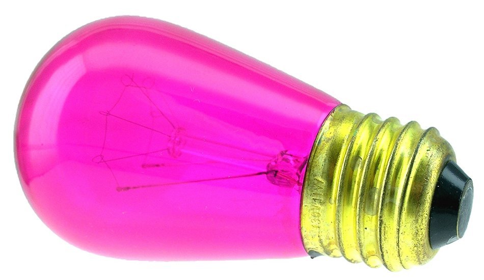 Novelty Light - 11watt S14 Commerical Grade S14 Transparent Color Replacement Bulbs, E27 Medium Base, Clear, 11... N6