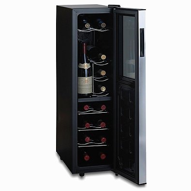 Wine Enthusiast Silent 18-Bottle Dual-Zone Slimline Wine Refrigerator in Black Model#272 03 18 05